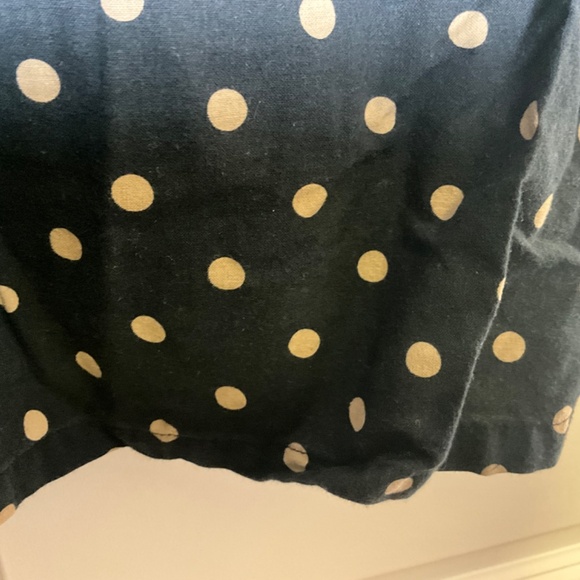 Dark navy Polk dots oversized button shirt M - Picture 6 of 9